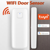 Tuya Smart WiFi Door Sensor Open Close Detector Smartlife App Control Notification Compatible with Alexa Google Home