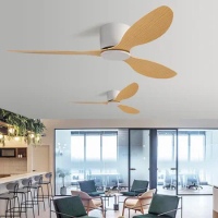 85-265V Modern Led Ceiling Fan with Light 42 52 Inch DC Motor 6 Speeds Electric Fan with Remote Low Floor Ceiling Fan Lamps