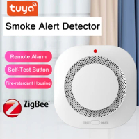 Intelligent Wireless Smoke Detection Device 360 ° Induction Home Smoke Alert Detector Sound Light Alarm APP Tuya Zigbee