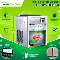 Mesin Es Krim Lembut | Soft Ice Cream 3 Valve 18L/H Wirastar ICR-818T