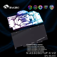 Bykski N-AS3090TUF-X-V2,Full Cover GPU Water Block For ASUS TUF RTX3090/3080/3080ti GAMING Graphics Card,VGA Block,GPU Cooler