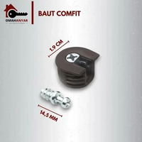 1 BUNGKUS ISI 10 PCS Baut Skrup Elite Minifix Minifik Olimpik Knock Down MF 10 12 15 25 KOMPLIT SET 