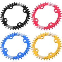 Lebycle MTB Bicycle Single Speed Crank 104BCD Round Narrow Wide 32T/34T/36T/38T Chain ring Bicycle Chainwheel