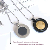 Kalung Titanium Kesehatan Mci Quantum Pendant Pria & Wanita Liontin Batu Bio Magnetik Peta Gold 100%