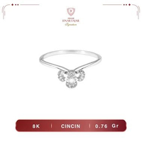 Cincin Emas Fashion Mahkota Permata Kadar 8K - Sinar Fajar 10 - 0.75