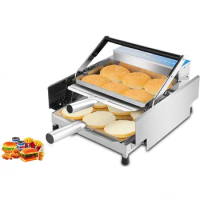 220V Commercial Double layer Hamburger Baking Machine Electric Bake Burger Machine Batch Bun Bread Toaster