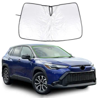 Car Windshield Visor Sunshade Protector Special For Toyota Corolla Cross 2024 Folding Front Window Sun Shade Cover