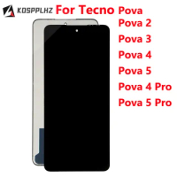 For TECNO Mobile Phone Repair Part For Tecno Pova / Pova 2 LCD Touch Screen Pova 4 / 5 Pro Dispaly Repalcement For Pova 3 LCD