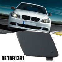 1x Front Bumper Tow Hook Eye Cover Fits For BMW 3 SERIES E90 E91 LCI 2009 - 2012 M-SPORT #51117891391/ 7891391 Black (Primer)