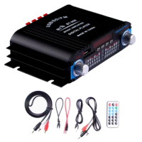 Hifi 4-Channel Bluetooth Digital Audio Amplifier With USB SD AUX Inputs For Home And Car Karaoke Systems