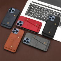 Magnet Button Buckle Case For Samsung Galaxy S23 S22 S21 S20 FE Note 20 Ultra 10 S10 S9 S8 Plus Card Slot Wallet Back Case Cover