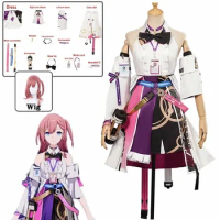 Game Honkai Star Rail Cosplay Costume Anime Honkai Asta Cosplay Clothing and Wigs Purple Suit for Asta Cospaly