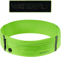 WATERFLY Running Belt Fanny Pack: Slim Elastic Sport Workout Waistband for Men and Women Jogging Run