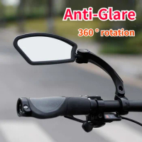 Anti-Glare Bicycle Rearview Mirror 360 Rotate Wide Angle MTB E-Bike Electric Scooter HD Rearview Mirror