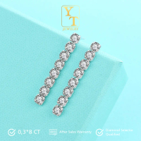 Echidna Moissanite Earrings - Anting Moissanite Lapis Emas Putih 18K - YT Jewelry
