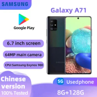 Samsung Galaxy A71 5g Smartphone Exynos 980 6.7inches Screen 6GB RAM 128GB ROM 64MP Camera NFC Android Used Phone