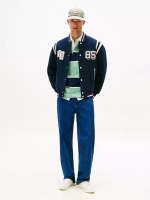 Tommy Hilfiger Tommy Jeans - Varsity Logo Appliqué Bomber Jacket With Wool