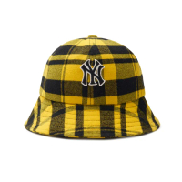 【MLB】童裝 圓頂漁夫帽 鐘型帽 童帽 CHECK系列 紐約洋基隊(7AHTK033N-50YES)