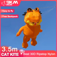 9KM 3.5m Cat Kite Line Laundry Kite Soft Inflatable Show Kite Pendant 30D Ripstop Nylon with Bag for Kite Festival