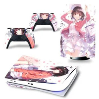 sexygirls Anime PS5 Skin sticker Vinyl PS5 Disk Edition Digital Edition decal cover for PS5 Console and 2 Controllers skin #2530