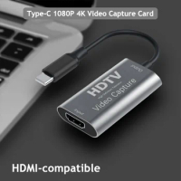 Type-C Video Capture Card 4K 1080P HDMI-compatible Video Grabber Record Box For Macbook PS4 Game Camera Recorder Live Streaming