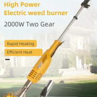 2000W Weed Burner Up To 650°C Electric Lawnmower Electric Thermal Weeder Hot Air Weed Killer Grass Removal Tools Flame Weed
