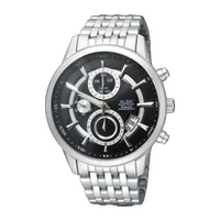 Alba Jam Tangan Pria Chronograph AF8N83 / AF8N83X1 Quartz Black-White Dial Stainless Steel Strap Wat