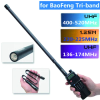 ABBREE Tri-band 144/222/435Mhz SMA-Female Tactical Antenna for Baofeng BF-R3,UV-82T ,UV-5RX3 ,UV-82X3,BTECH UV-5X3 Walkie Talkie