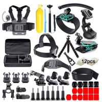 42pcs Action Camera Accessories Kit for GoPro Hero12 10 9 Hero Session 5 for Insta360 Xiaomi Yi DJI AKASO Campark Action Camera