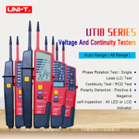 UNI-T Digital Voltmeter UT18C UT18D AC DC Voltage Continunity Tester 690V LCD Display 3 Phase Sequence RCD Electrical Tester