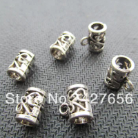 Antique Silver tone Caved Hollow out Bails Beads Connector Pendant Cham Finding,Fit Charm Bracelet Necklace,DIY Accessory