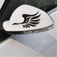 1 Pair Car Styling Sticker Decal Car Motorcycle Sticker Rearview Mirror Decor Wings Pattern Car Reflective Stickers