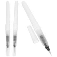 3 Pcs Refillable Watercolor Pens White Put Gouache for Drawing Medium and Small Brush Painting