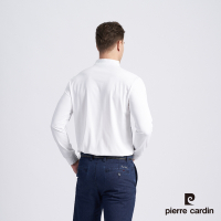Pierre Cardin皮爾卡登 男款 立領拉鍊吸濕排汗數位印花薄長袖polo衫-白色 (5215207-90)