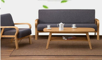 日式單人沙發小戶型現代簡約休閒簡歐雙人三人實木田園沙發椅 雙十一購物節