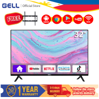 GELL smart tv 32 inches flat on sale tv Frameless ultra-thin smart Android led tv built in Youtube/Netflix (Freebracket)