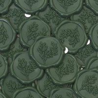 60pcs Eucalyptus Wax Seal Stickers Andotopee Botanical Envelope Seal Stickers Self-Adhesive Olive Gr