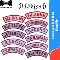(isi 10pcs) Bed Kwarcab Pramuka Bali Bordir / Badge Atribut Pramuka Kwarcab Bali / Bed Lokasi Kwarca