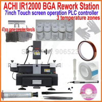 ACHI IR12000 Touch Screen BGA rework reball station + full set bga reballing stencils kit for xbox360 ps3 game consoles repair