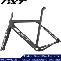 2022 Carbon Gravel Bike Frame Thru Axle 142mm disc cyclocross carbon frame Gravel 700C Carbon Bike Frame Di2 Gravel Frame Fork
