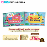 Buku Little Star 15 Menit Pintar Membaca Tanpa Mengeja, Menulis, & Berhitung (Isi 1 Paket Dapat 2 Bu