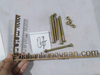 Baut Mur kuningan diameter 6 mm panjang 8 cm kunci 10 m6 x 80mm