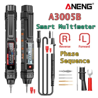 ANENG A3005B 6000 Count Multimeter Meter Pen Phase Sequence Detector AC/DC Voltage Meter Ohm Temp Diode Electrician Tools