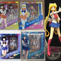 Anime Pretty Guardian Sailor Moon Tsukino Usagi Sailor Mercury Venus Jupiter Saturn PVC Action Figure Model Toys Birthday Gift