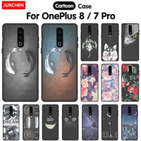 JURCHEN Cartoon Ultra-thin Case For OnePlus 8 One Cover Plus 8 7 Pro Back Pattern Soft TPU Cover For OnePlus 7 Pro Phone Cases