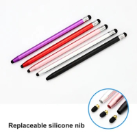 2 in 1 Rubber Tips Stylus Pencil Touch Pen Screen Pen Thin Capacitive Stylus Pen for iPhone Android Device Tablet