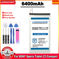 LOSONCOER 6400mAh LIS1569ERPC For Sony Xperia Tablet Z3 Compact SGP611 SGP612 SGP621 Battery Free tools