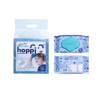 【Hoppi】法國冰川純水特厚濕紙巾80抽8包1箱(嬰兒濕紙巾)
