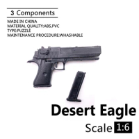 1/6 Desert Eagle 4D Gun Model For 12" Action Figure Plastic Black Soldier Weapon Accessory