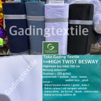 ( per 1 meter ) kain HIGH TWIST BESWAY HIGHTWIST BSY NIKITA polyester lebar 150 cm bahan baju kemeja